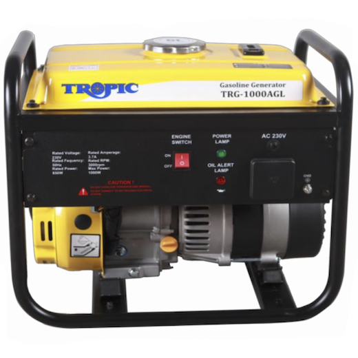 Tropic Petrol Generator 1000W, 98CC, 6L, 32kg TRG-1000AGL - Click Image to Close